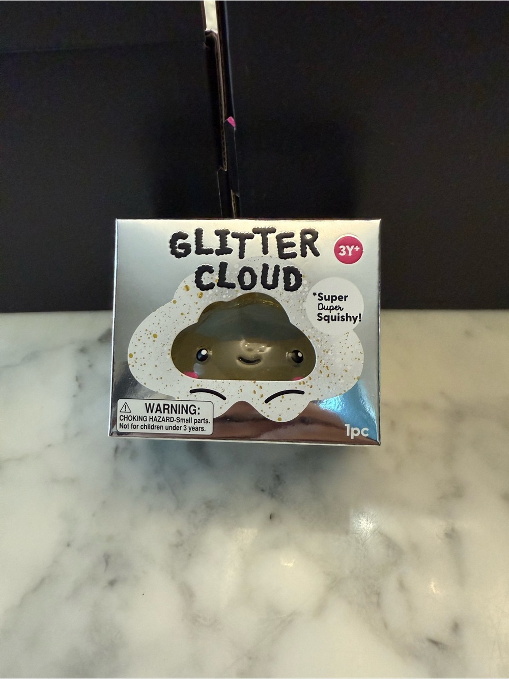 Glitter Cloud Squishy Toy - Silver Box